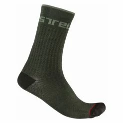Paire De Chaussettes Castelli Distanza 20 Vert Kaki