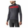 Maillot Castelli Puro 3 Fz GrisFoncé / Rouge Reflex