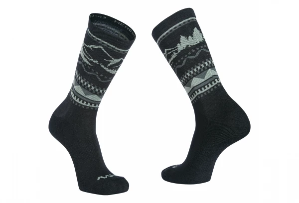 Chaussettes Northwave Core Noir/Vert Clair