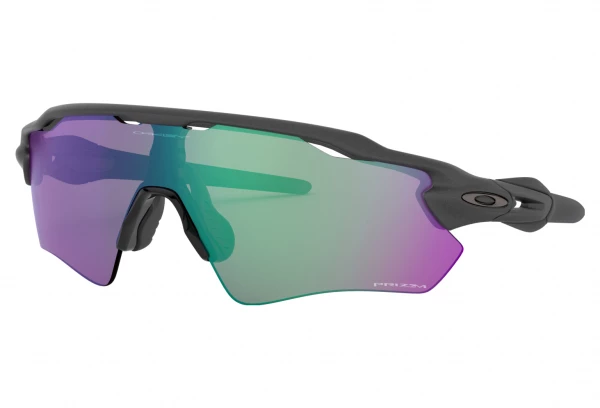 Lunettes Oakley Radar Ev Path Steel / Prizm Road Jade / Ref. OO9208-A138 Noir / Vert / Violet – Image 3