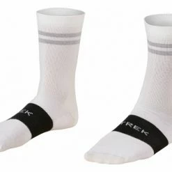 Paire De Chaussettes Trek Race Reflective Crew Blanc Noir / Gris