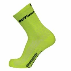 Chaussettes Mi-Mollet Outwet Comp Jaune Fluo Orange