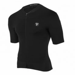 Maillot Manches Courtes LeBram Allos Noir Coupe Ajustée