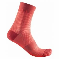 Chaussettes Castelli Velocissima 12 Rose / Corail