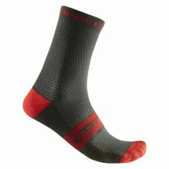 Chaussettes Castelli Superleggera T 12 Kaki / Rouge
