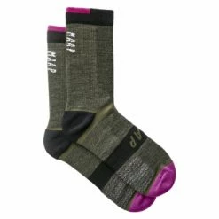 Paire De Chaussettes MAAP Alt_Road Merino Olive Vert