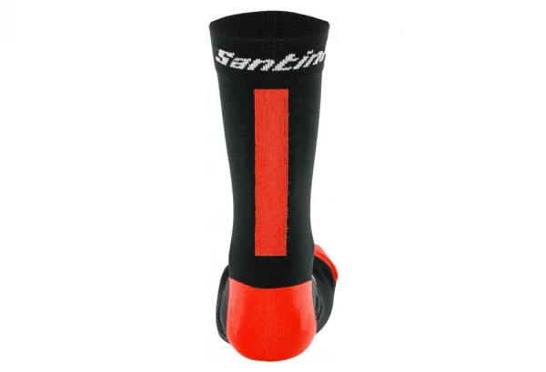 Chaussettes Santini X Ironman VIS Noir / Rouge – Image 2