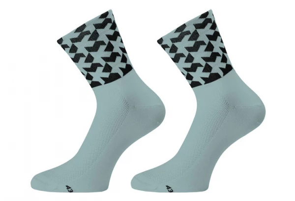 Chaussettes Assos Monogram Evo Gris Bleu / Noir