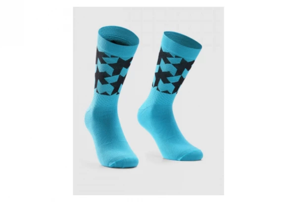 Chaussettes Assos Monogram Evo Gris Bleu / Noir – Image 4