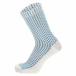 Chaussettes Mi-Hautes Santini Q-Skin Sfera Gris / Bleu