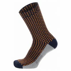 Chaussettes Mi-Hautes Santini Q-Skin Sfera Noir / Orange