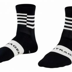 Chaussettes Bontrager Race Quarter Noir/Blanc Bleu / Rouge