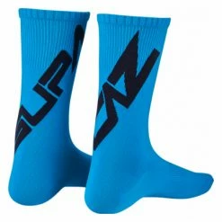 Paire De Chaussettes Supacaz SupaSox Straight Up SL Bleu Bleu / Noir