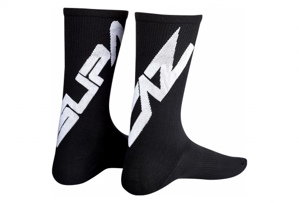 Paire De Chaussettes Supacaz SupaSox Straight Up SL Blanche Jaune / Noir – Image 6