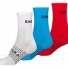 Lot De 3 Paires De Chaussettes Endura Coolmax Blanc Noir / Bleu