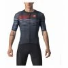 Maillot Manches Courtes Castelli Climber's 3.0 SL Bleu / Rouge