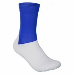 Paire De Chaussettes Poc Essential Road Bleu Light Azurite / Blanc Hydrogen Orange / Blanc