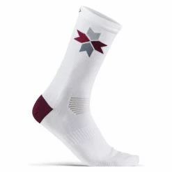 Paire De Chaussettes Haute Craft Spécialiste Blanc Rouge Unisex