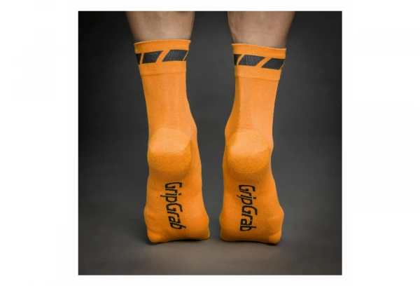 Chaussettes GripGrab Classic Regular Cut Orange Bleu – Image 3