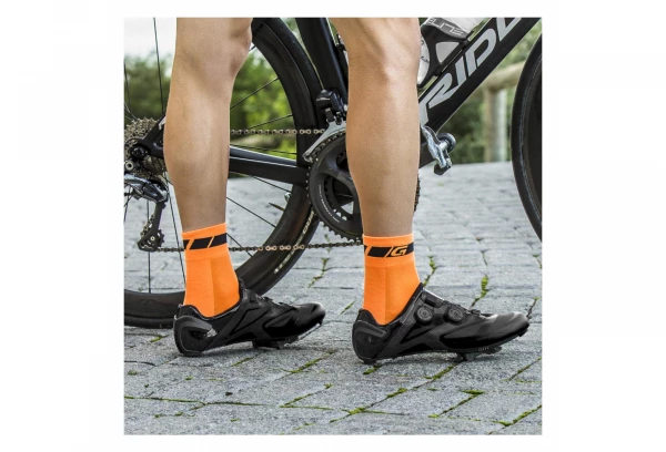 Chaussettes GripGrab Classic Regular Cut Orange Bleu – Image 4