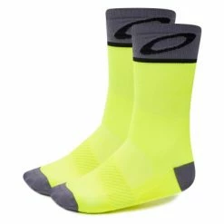 Chaussettes Mi-Hautes Oakley Cycling Socks Neon Jaune