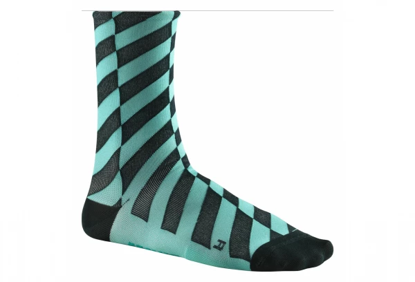 Chaussettes Hautes Mavic Graphic Mosaic / Bleu Ciel / Noir Rouge