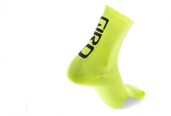 Paire De Chaussettes Giro HRC Team Jaune Fluo / Noir Jaune / Fluo