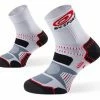BV SPORT Paire De Chaussettes BIKESOCKS Noir Blanc Rouge
