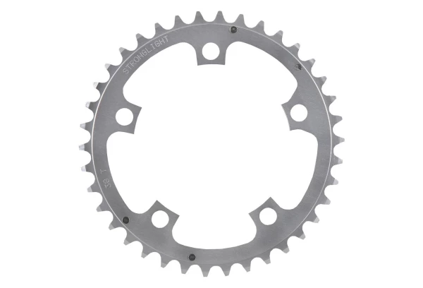 Plateau Intérieur Stronglight Shimano / Sram Type S Compact Alu 5083 110BCD 5 Branches 2x9/10V Argent