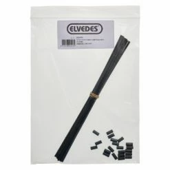 Kit Elvedes Avec 10 Câbles De Changement De Vitesse Compatible Shimano Super 240 Mm + Embouts Câble Noir