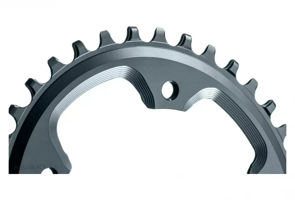 Plateau Narrow Wide AbsoluteBlack CX 1X Oval 110/5 BCD N/W Traction Chainring 12 V Gris – Image 3