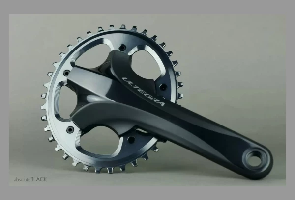 Plateau Narrow Wide AbsoluteBlack CX 1X Oval 110/5 BCD N/W Traction Chainring 12 V Gris – Image 4