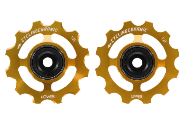 Paire De Galets CyclingCeramic Pour Sram 12V Red AXS / Force AXS Or