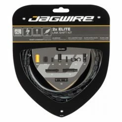 Kit Câbles Et Gaines Pour Dérailleurs Jagwire 2x Elite Link Shift Kit Noir