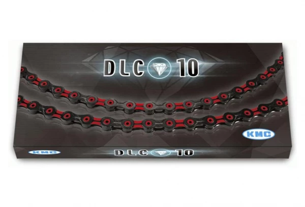 Chaine KMC DLC10 116 Maillons 10V Noir/Rouge â Image 2