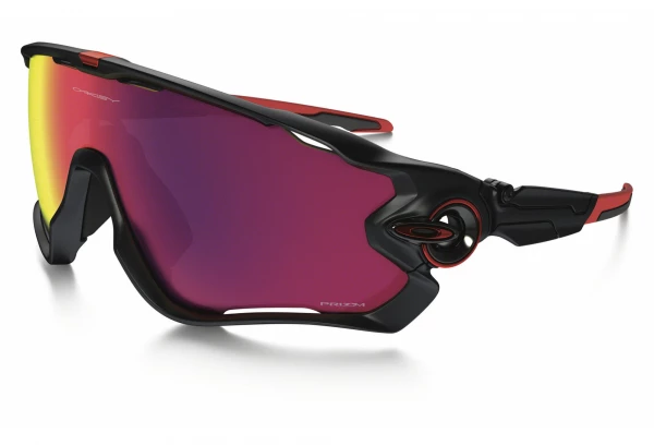 Lunettes OAKLEY JAWBREAKER Noir Rouge - Prizm Road Réf OO9290-2031 Vert / Rouge