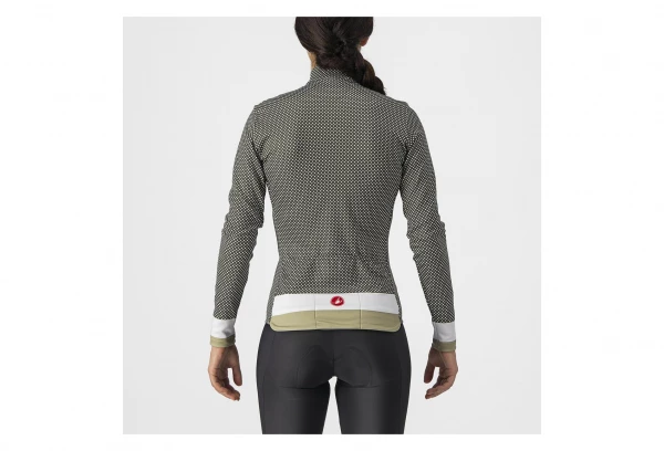 Maillot Castelli Manches Longues Volare LS Vert Kaki / Blanc – Image 2