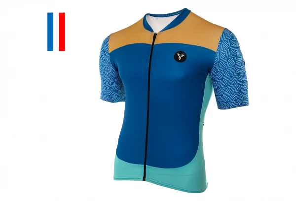 Maillot Manches Courtes LeBram Aspin Bleu Coupe Ajustée