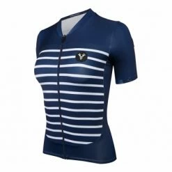 Maillot Manches Courtes Femme LeBram Ventoux Marine Coupe Ajustée Vert