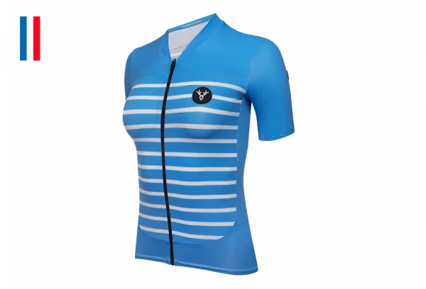 Maillot Manches Courtes Femme LeBram Ventoux Marine Coupe Ajustée Vert â Image 7
