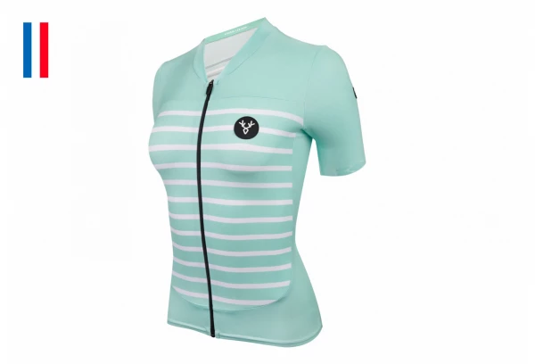 Maillot Manches Courtes Femme LeBram Ventoux Marine Coupe Ajustée Vert â Image 12