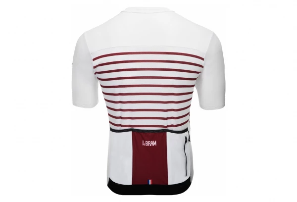 Maillot Manches Courtes LeBram Ventoux Blanc Bordeaux Coupe Ajustée Blanc / Bleu – Image 3