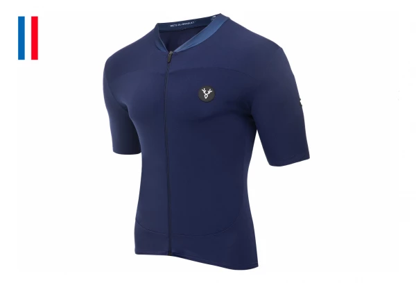 Maillot Manches Courtes LeBram Allos Bleu Coupe Ajustée