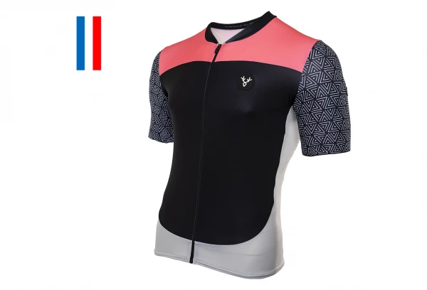 Maillot Manches Courtes LeBram Aspin Noir Coupe Ajustée