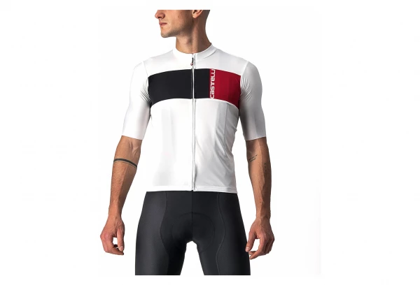 Maillot Manches Courtes Castelli Prologo 7 Blanc