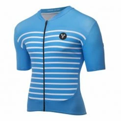 Maillot Manches Courtes LeBram Ventoux Bleu Azur Coupe Ajustée