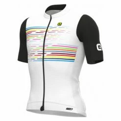 Maillot Manches Courtes Alé Logo Blanc