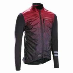 Maillot Manches Longue Triban RC500 Shield Bordeaux / Noir