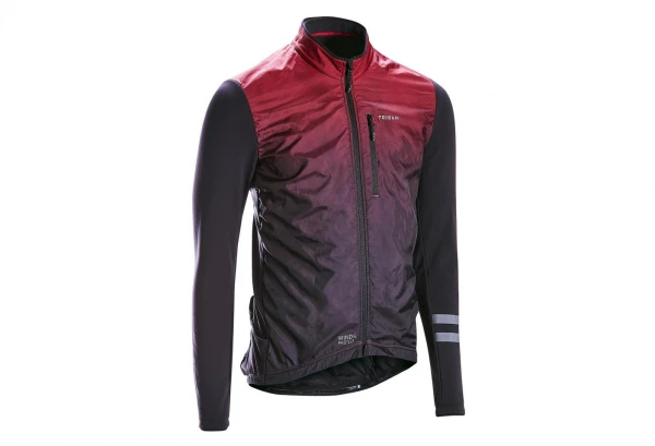 Maillot Manches Longue Triban RC500 Shield Bordeaux / Noir