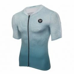 Maillot Manches Courtes LeBram Grand Ballon Bleu Coupe Aéro Gris / Gris
